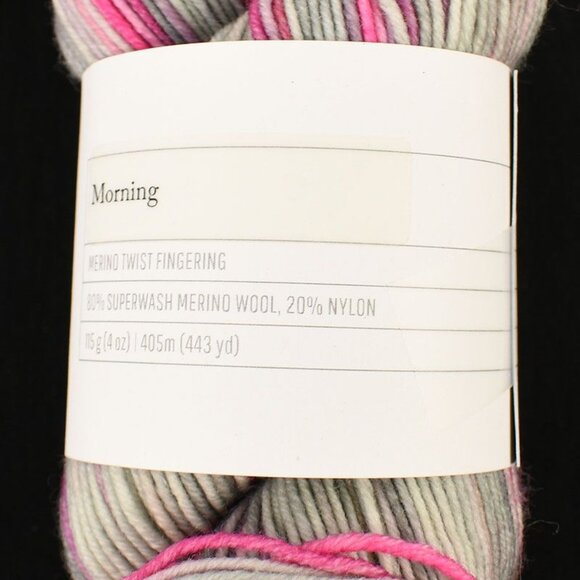 Gauge Dyeworks Merino Twist Fingering Yarn Superwash Wool Nylon Morning Color - Picture 3 of 4